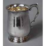 A Silver Christening Tankard Monogrammed MHG Sheffield 1930, 9cm Tall, 182g