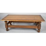 A Mid 20th Century Oak Rectangular Coffee Table, 130x60cm