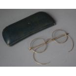 A Pair of 9ct Gold Framed Spectacles with Lenses, Total Weight (Including Lenses) 16.4g