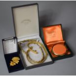 A Collection of Vintage Gilt Metal Costume Jewellery to Include Two Necklaces and Excalibur Rolled