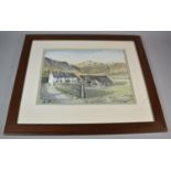 A Framed Watercolor Signed Tony Birchall, 34cm wide