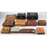 A Collection of Various Wooden Lacquered Boxes, Jewellery Boxes etc