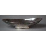 A Dunston Silvercraft Ovoid Shallow Bowl, 22cm wide with Enamelled and Applied Label to Base,