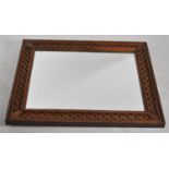 A Vintage Carved Oak Framed Wall Mirror, 74cm wide