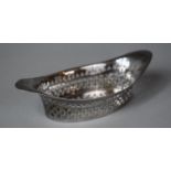 A Pieced Silver Bonbon or Sweetmeat Bowl, Sheffield 1897, 16cm long 65.5g