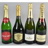 Four Bottles of Sparkling Wine to Include Moet and Chandon Champagne