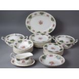 A Royal Albert Berkeley Pattern Dinner Set to Comprise Two Lidded Tureens, Oval Meat Plate, Sauce