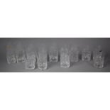 A Collection of Royal Brierley Cut Glass Bruce Pattern Tumblers to include Two High Ball