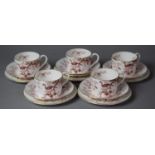 A Coalport Coffee Set to Include Coffee Cans, Saucers and Side Plates