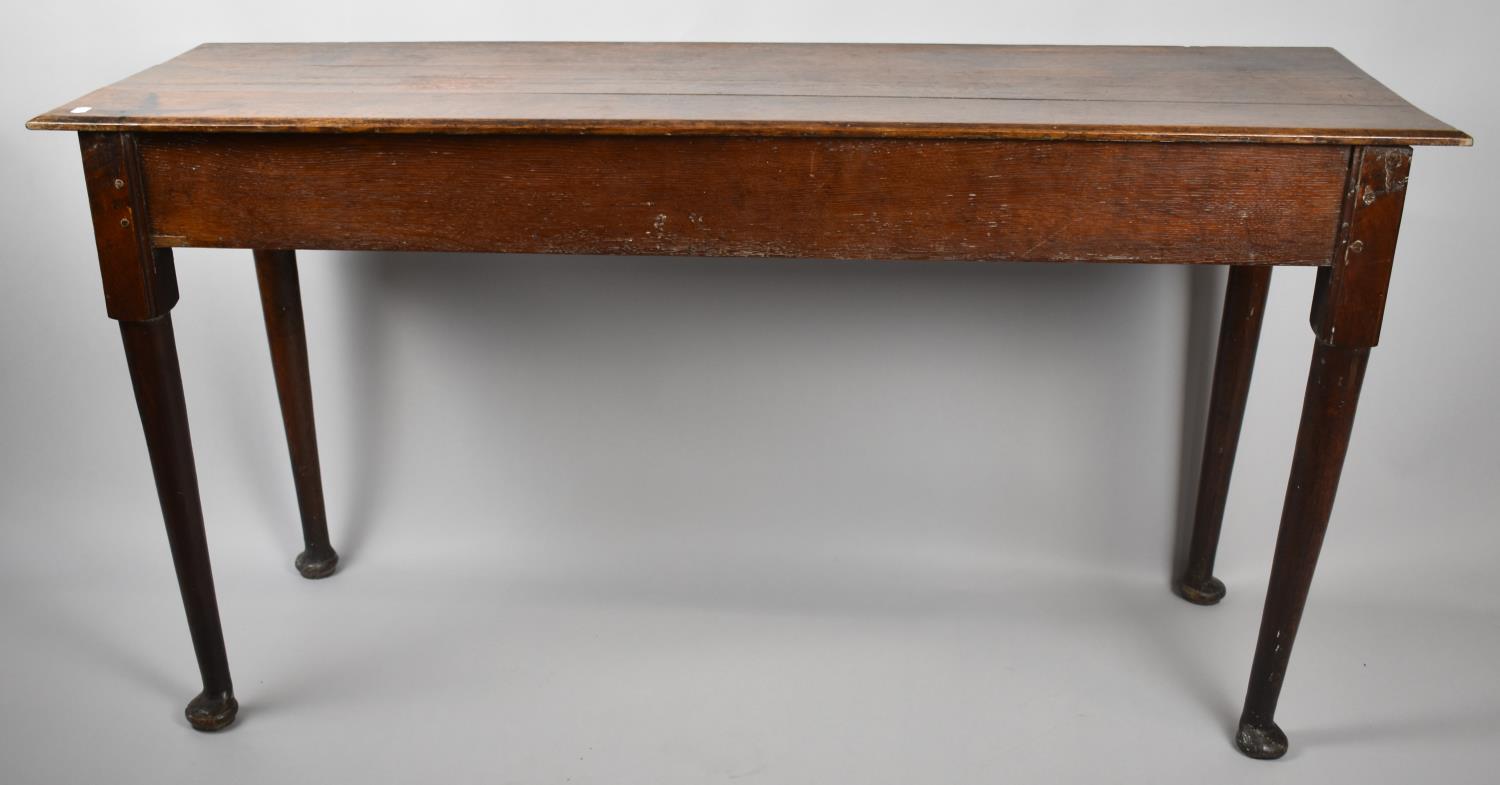 A 19th Century Oak Serving Table on Turned Supports, 134cm wide