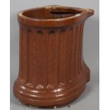 A Salt Glazed Stoneware Toilet, 46cm long