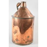 A Late Victorian Copper Two Gallon Flask Monogrammed J & JV Co. Ltd, 37cm high