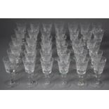 A Collection of Royal Brierley Cut Glass Bruce Pattern Large Liqueurs (39 in Total)