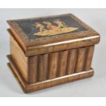 An Italian Puzzle Jewellery Box in the Form of Pile of Books, the Hinged Lid Decorated Dancing