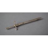 A Silver Brooch in the Form of Excalibur Sword, Sterling Silver by OMC