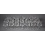 A Collection of Royal Brierley Cut Glass Bruce Pattern Small Brandy Balloons (21 in total)