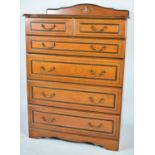 A Galleried Bedroom Chest of Five Long Drawers, 82cm wide (Matches Lot 147)
