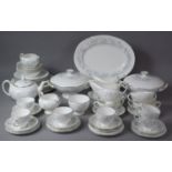 A Wedgwood Belle Fleur Pattern Pattern Dinner and Teaservice to Comprise Lidded Tureen, Plates,
