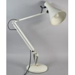 A Vintage White Enamelled Anglepoise Lamp on Circular Weighted Base
