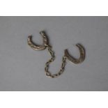 Two Silver Horseshoe Good Luck Charms, Birmingham 1932 by HG&S