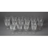 A Collection of Royal Brierley Cut Glass Bruce Pattern Wines (16 in Total)