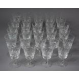 A Collection of Royal Brierley Cut Glass Bruce Pattern Wine Glasses (28 in total)