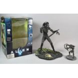A Boxed 12inch Alien Figure Together with a Leather Flying Jacket size 44R Decorated on Back with