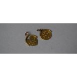 Two 9ct Swivel Gold Charms "I Love You", Chester Hallmark, 2.2g