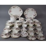 A Collection of Mintons Ancestral Pattern Coffeeware to Include Coffee Cans, Cake Plates, Milks,