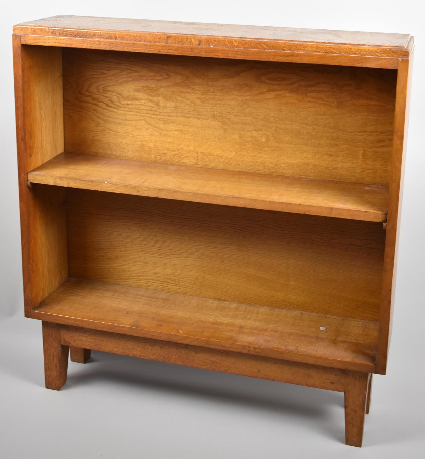 A Mid 20th Century Oak Two Shelf Open Bookcase, 82cm Wide