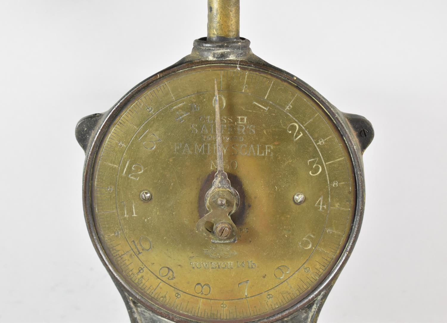 A Late 19th Century Salter's Improved Family Scale No.50, Circular Pan, 32.5cm high - Image 2 of 2