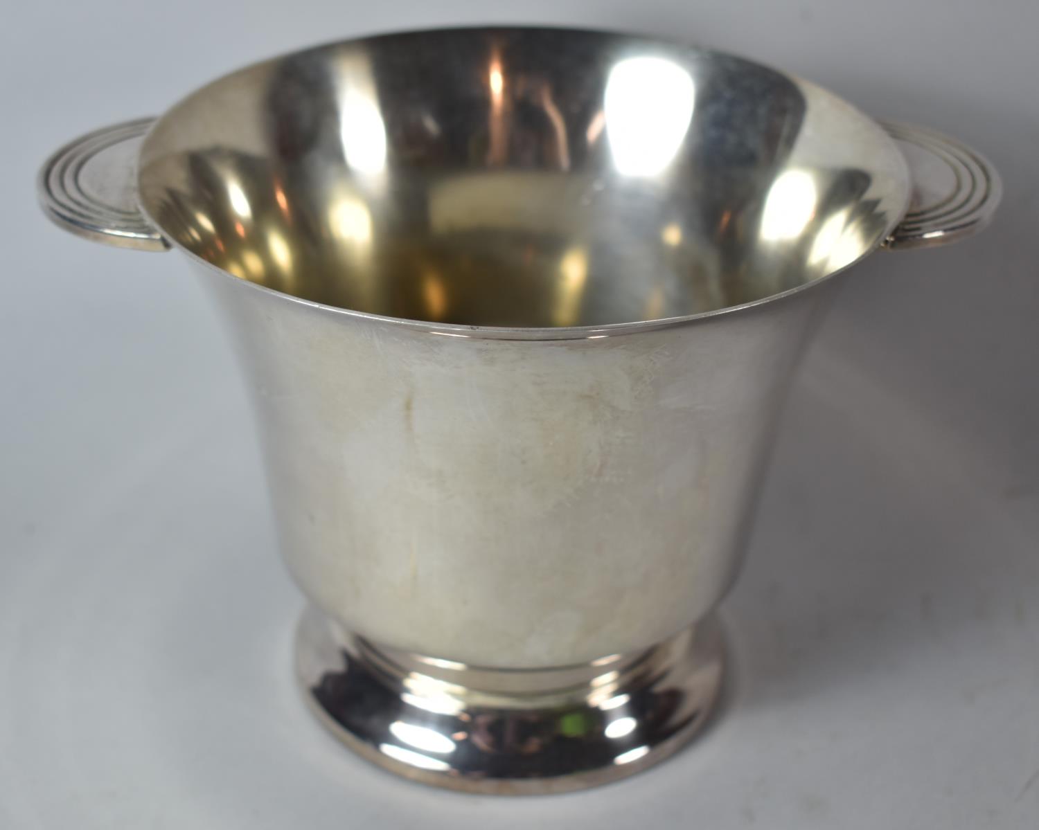 Elkington and Co. Silver Plated Art Deco Ice Bucket c.1935, 15cm diameter