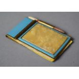 A Mid 20th Century Blue Enamelled Ladies Hand Bag Notebook, 7cm Long