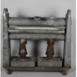 A Vintage Galvanised Eltex Paraffin Heater, 80cm wide