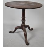 A 19th Century Mahogany Snap Top Tripod Table with Circular Top, 73cm Diameter