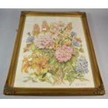 A Gilt Framed Botanic Watercolour Signed Phyllis Thomas Depicting Wild Flowers, 40cm wide