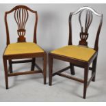 A Pair of Late 19th Century Side Chairs with Pierced Balloon Splats, One AF