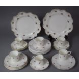 A Collection of Rose Pattern Ceramics to Include Coalport Coffee Cans and Saucers, Plates, Shaped