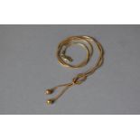A Modern 9ct Gold Knotted Design Necklace, 11.4g