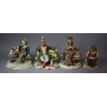 A Collection of Four Capodimonte Style Ornaments