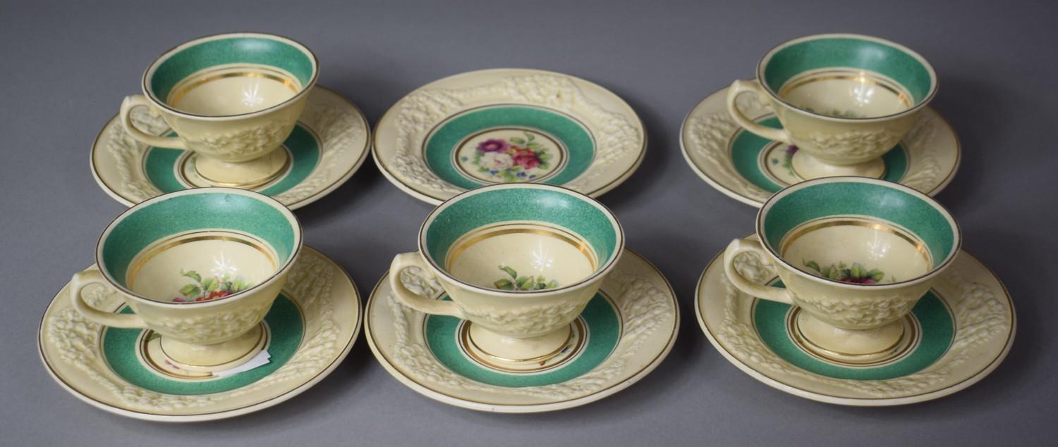 An Adams Coffee Set with Moulded Cherub Decoration, Swags and Floral Cartouches