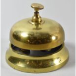 A Vintage Brass Counter Reception Bell, 9.5cm Diameter