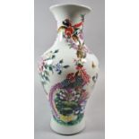 A Large Chinese Famille Rose Vase, 42.5cm high