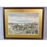 A Framed Watercolour Depicting Ludlow, 37cm wide