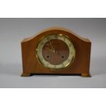 A Mid 20th Century Walnut Mantle Clock, 25cm wide