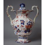 A Large 19th century Amherst Japan Ironstone Two Handled Pot-Pourri Vase Complete with Lid and