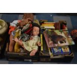 A Box of Children's Books and a box of Dolls