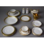 A Collection of White and Gilt Decorated Ceramics to include Royal Crown Derby Two Handled Oval