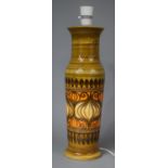 A Jersey Pottery Cylindrical Table Lamp, 37cm high