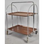 A Vintage Chrome Based Folding Trolley, 64cm wide